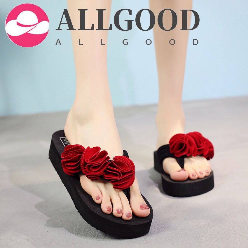 Summer boho women flip-flops ladies sandals slope with household slippers sandals  beach leisure vacation women's shoes