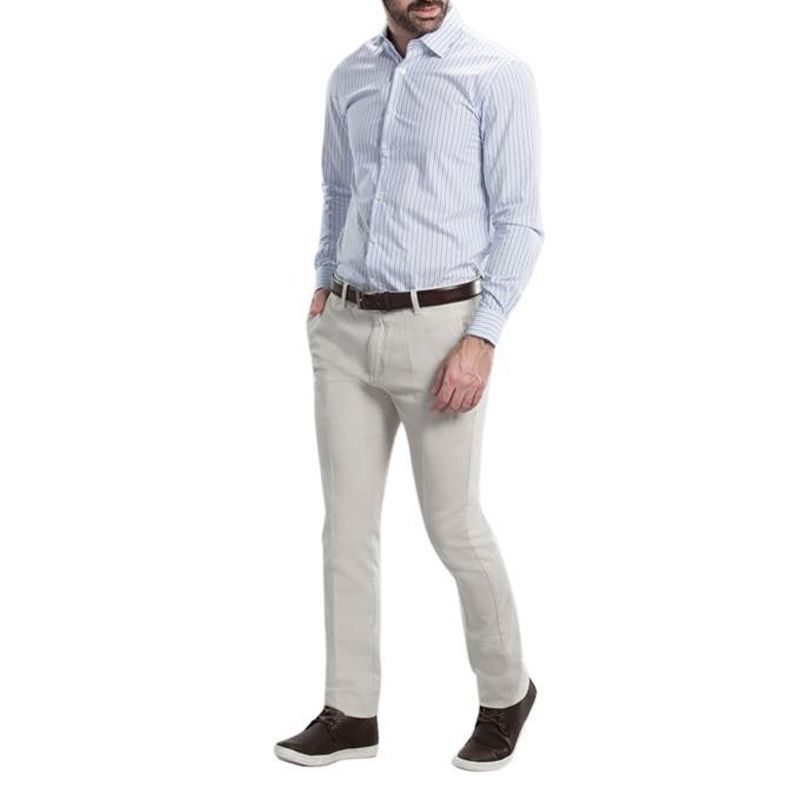Off White Twill Gabardin Pant for Men