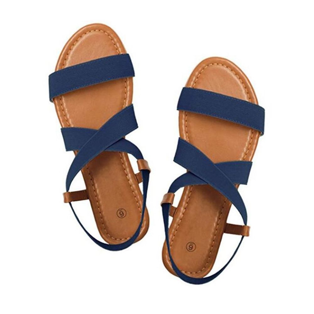 Summer Sandals Women'S Casual Flat Fish Mouth Women'S Sandals Roman Shoes
