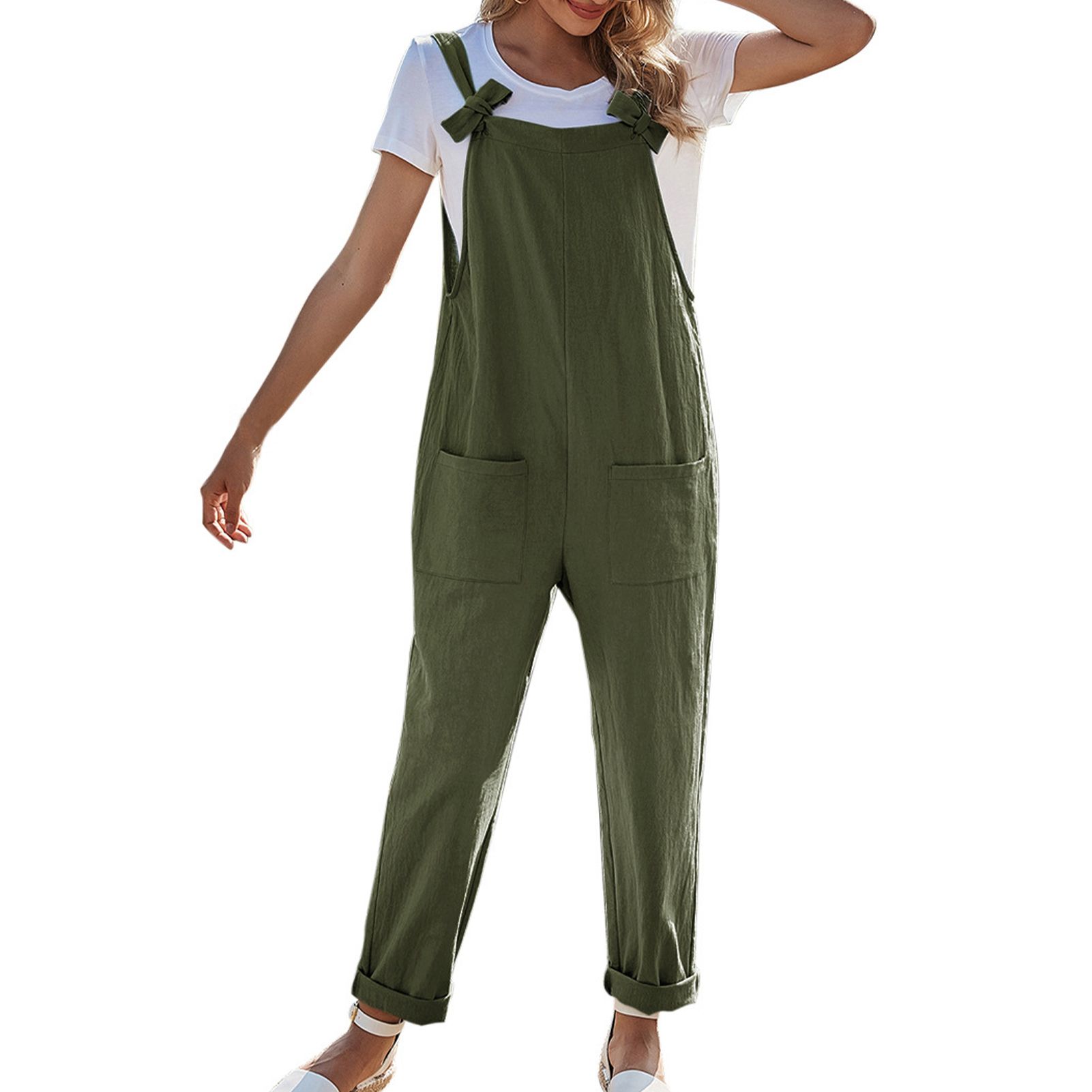 Women Romper with Pockets Trendy Classic Women Jumpsuit