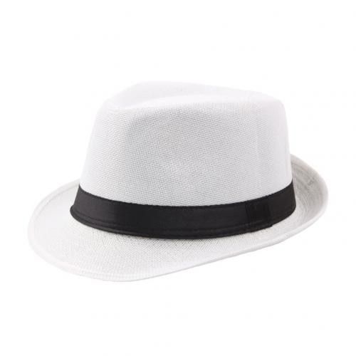 Cowboy Unisex Hat Panama Straw Fedora Trilby Cap Travel Brim Wide Mens Ladies Fedora Cowboy Summer Hats