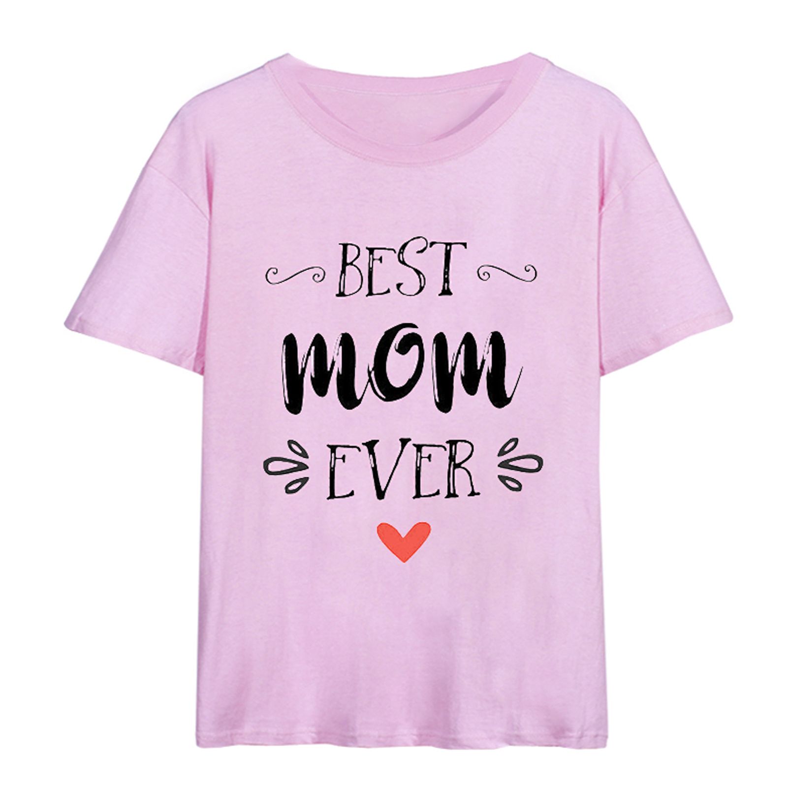 Women Pullover T-shirt Decorative Loose Best Mom Women Pullover