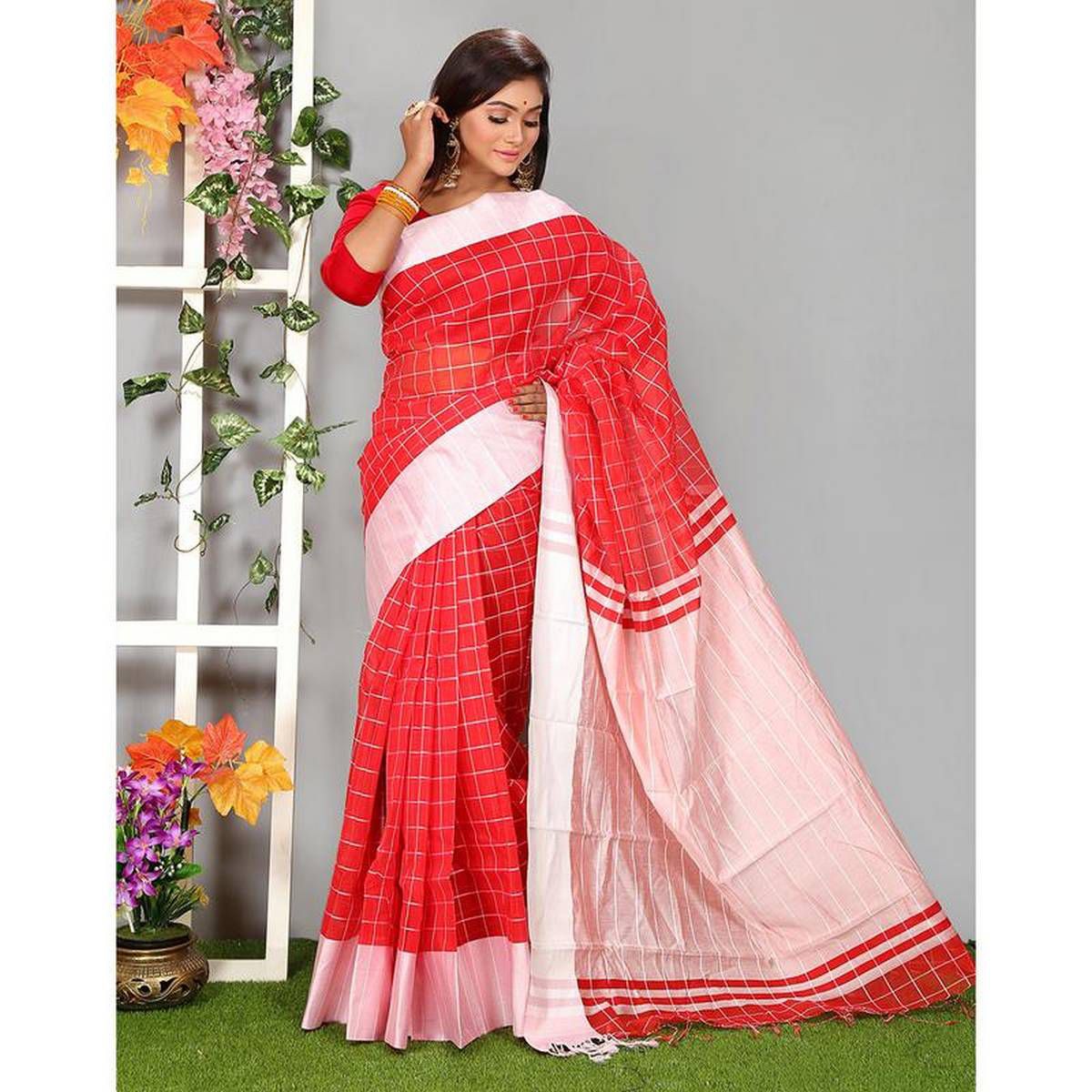 Multicolor Halfsilk Saree Women (from Tangail)