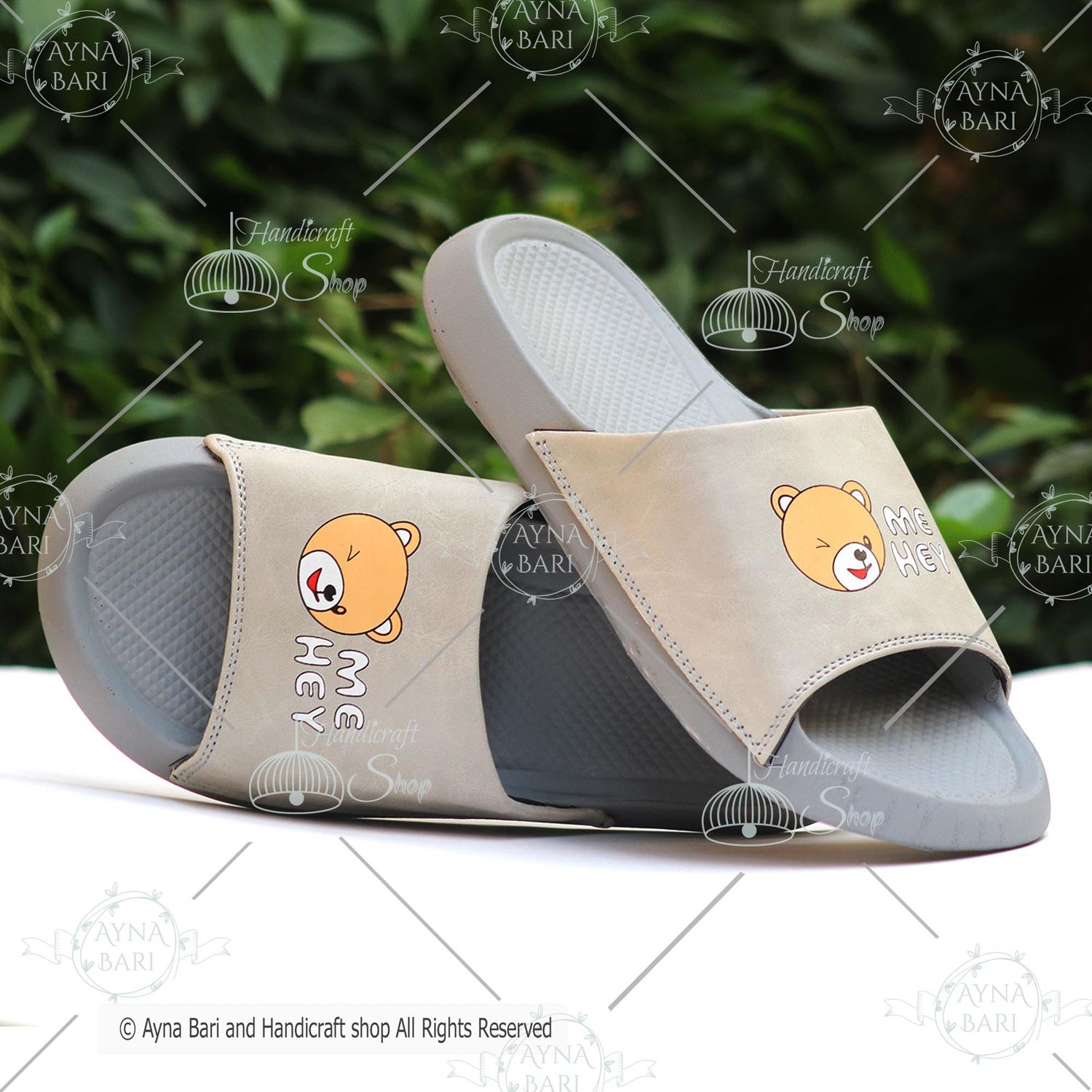 New Classic Fashionable Me HeY Slide Slippers for Boys and Girls | Designer Slipper Shoe | Slides for man | Slides for girls | Painted Slides | Yeezy Slide | House Slipper | Room Slipper | Unisex shoe Slides [Handicraft Shop]