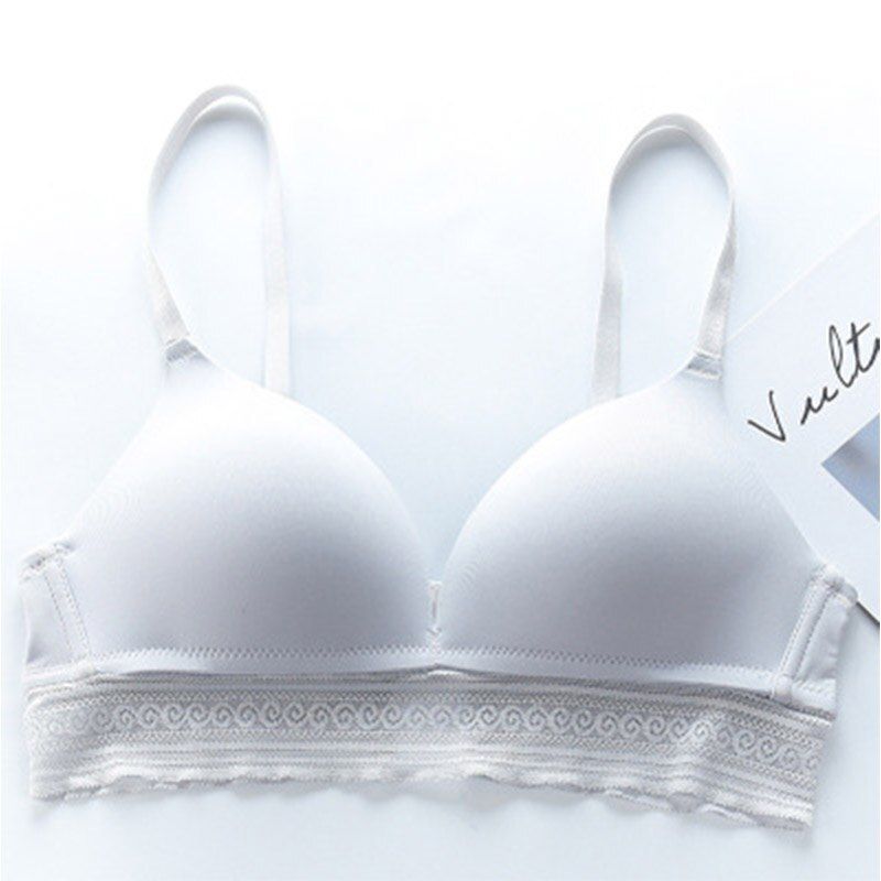 Lace Women Bra Solid Wireless Thin Underwear Seamless Push Up Lingerie Soft Bras For Breathable Full Cup Women DULASI