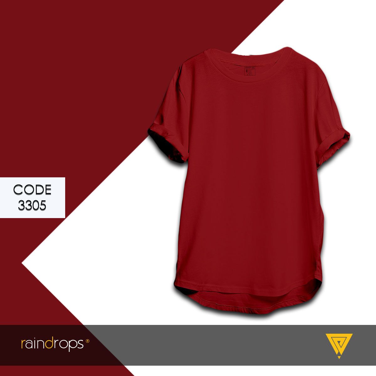 Raindrops Premium T-shirt Half Sleeve Signal Red T-shirt For Women