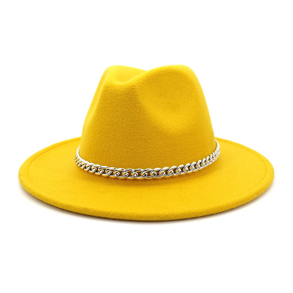 Fashion Black Wide Brim Men Women Fedora Hat British style Trilby Party Formal Panama Cap Cowboy Autumn Winter Hats Wholesale