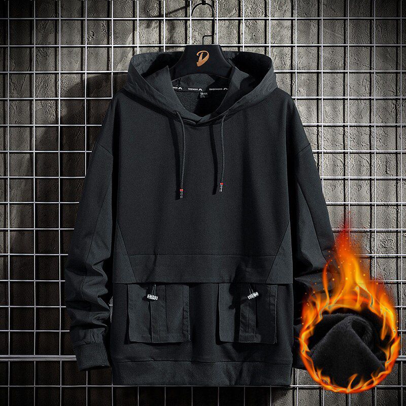 Men Hoodies 68% Cotton 5XL 6XL 7XL 8XL Plus Size Streetwear Hooded Srtswear Sweatshirts Male Black Spring Autumn  Hop