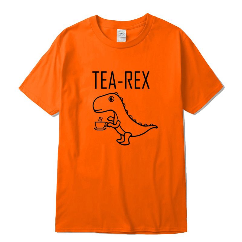 XIN YI Men's t-shirt High quality100% cotton short slleve Funny dinosaur print casual loose men tshirt o-neck male t-shirt tee