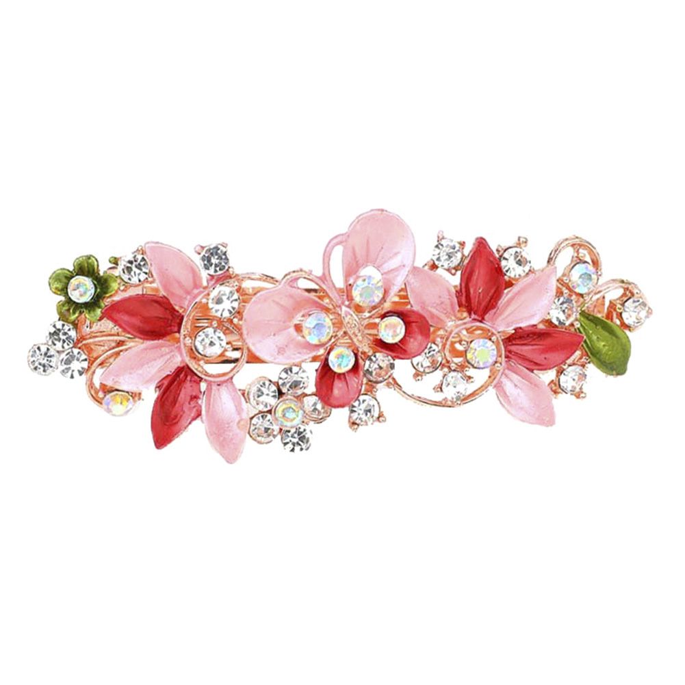 Women Rhinestone Flower Butterfly Hairpin Hair Clip Barrette Ponytail Holder