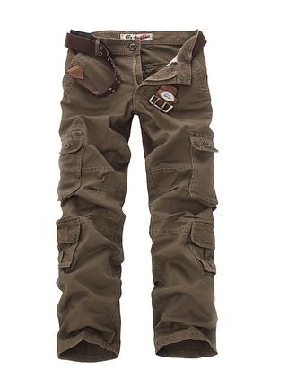 2019 new   pants men Multi-cket washed overalls male Baggy cargo pants for men cotton trousers,large size 46