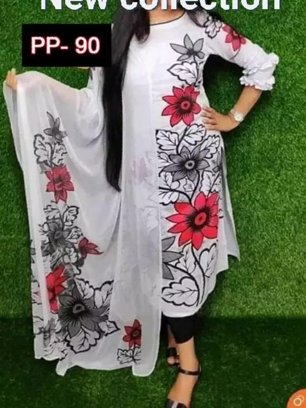 Latest Collection New Screen Print Cotton Three Piece Salower Kameez for women - 3 Pice Dress - 3 Pice Dress
