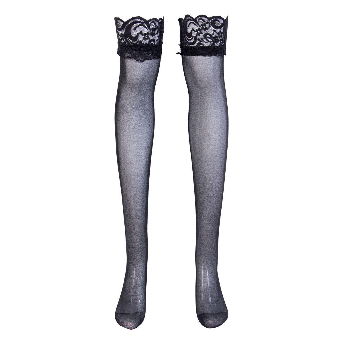 Fashion Women Stockings Sexy Lingerie Ladies Sheer Lace Top Thigh High Stockings Hold-ups Pull Up Stay Up Skinny Stockings