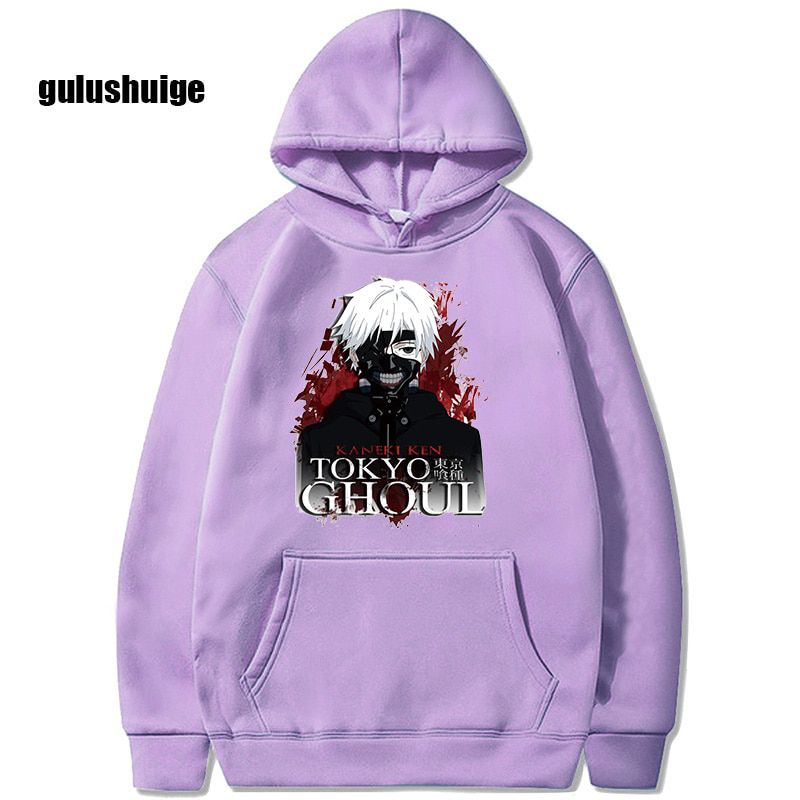 Tokyo Ghoul Kaneki Ken Eyes Japan Anime Print Pullovers Hoodie Loose  Hop Sweatshirt Punk Streetwear Harajuku Women Hoodie