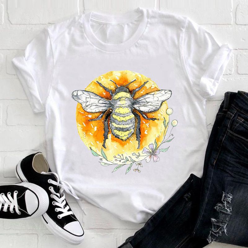 Women 2021 Feather Bird Short Sleeve Printing Spring Fashion Lady Clothes Print Tshirt Female Tee Top Ladies Graphic T-shirt