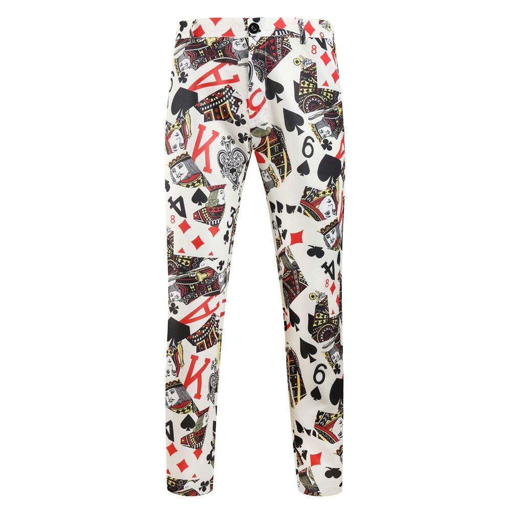 2020 New Fashion Suit Pants Men Print Skinny Trousers High Quality  Casual Zipper Long Trousers M-XXXXL