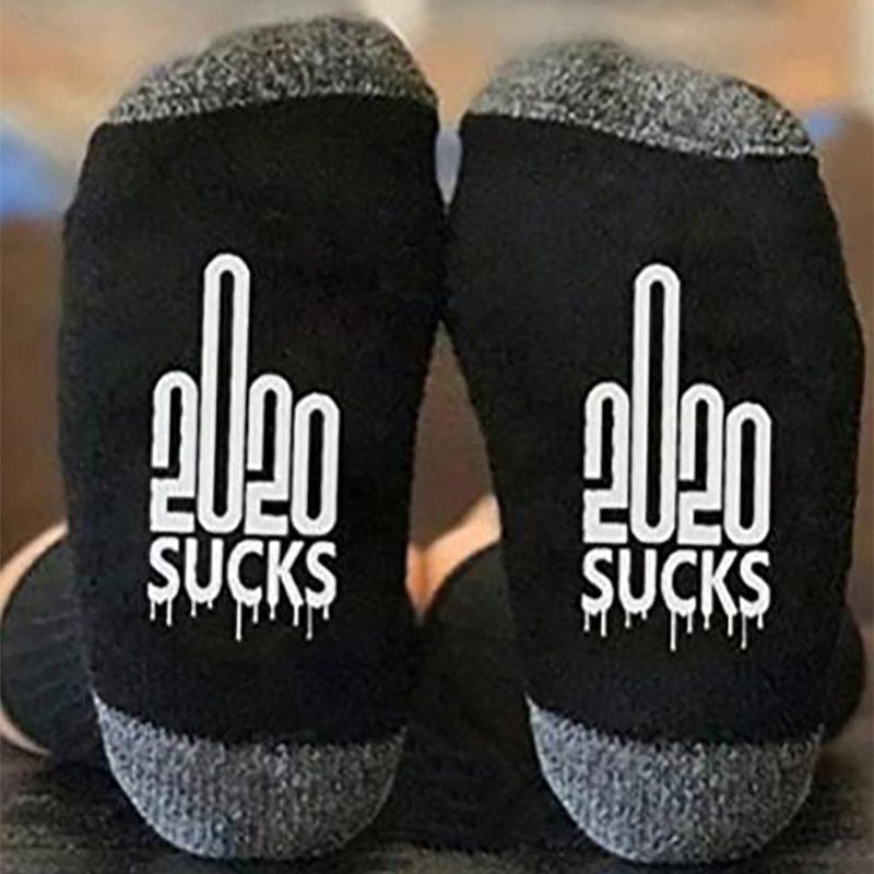 2020 Sucks Sexy Socks Funny Unisex Socks Middle Finger Knitted Words Combed Cotton Nevolty Men Women Funny Gifts Socks Dropship