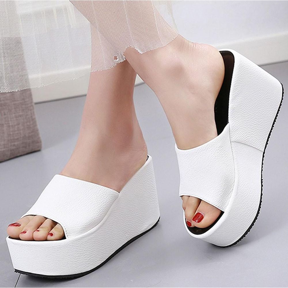 Women‘s Summer Open Toe Wedges Slippers Beach Walk Shoes Sandals Casual Shoes
