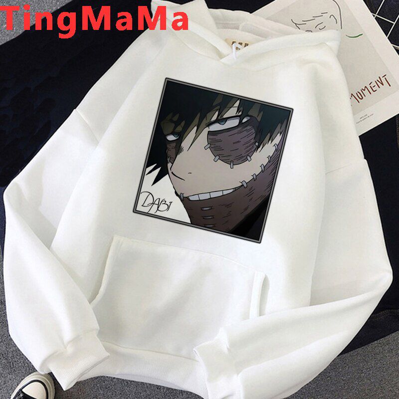 Japanese Anime My Hero Academia Hoodies Men Kawaii Cartoon Dabi Graphic Streetwear Unisex Manga Harajuku Sweatshirts Male