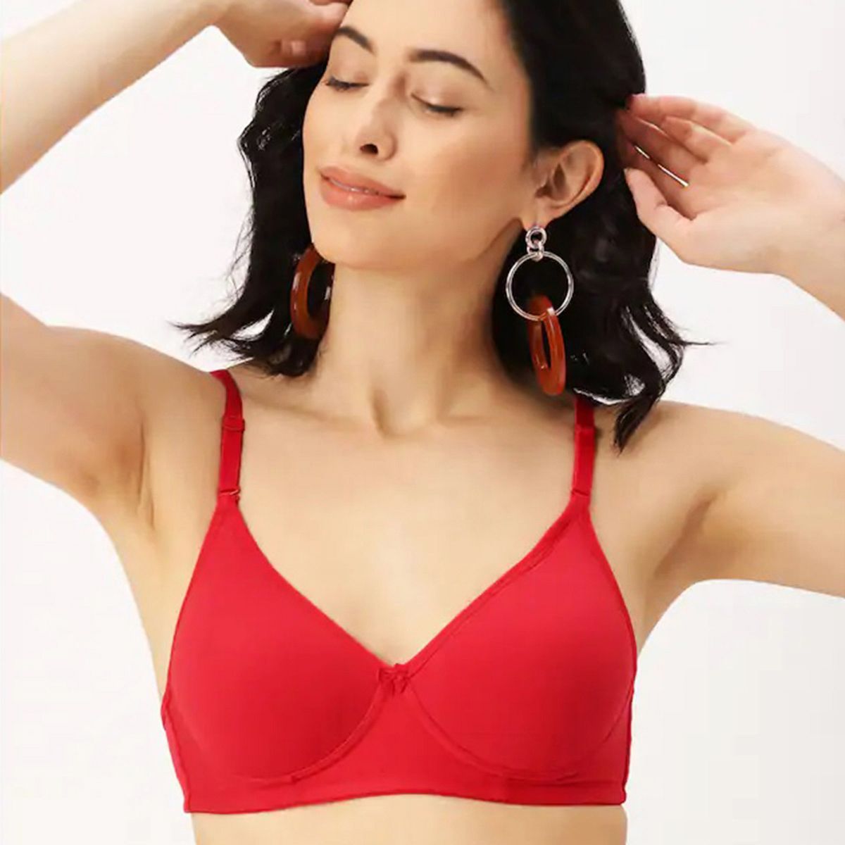 100% Cotton Bra For Women (Red)