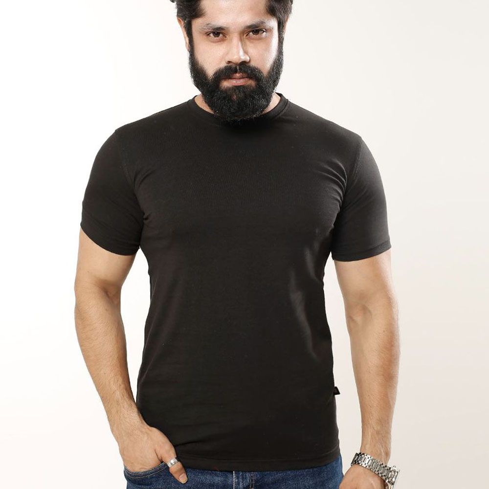 Men's Slim Fit Solid Color T-Shirt