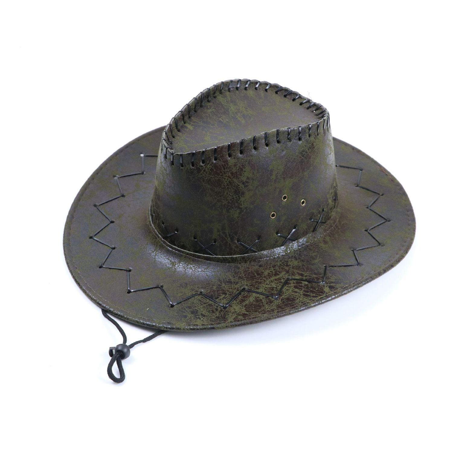 Cowboy Hat with Visor Leather Get Old Retro Shade Caps Summer and Spring Outdoor High Quality