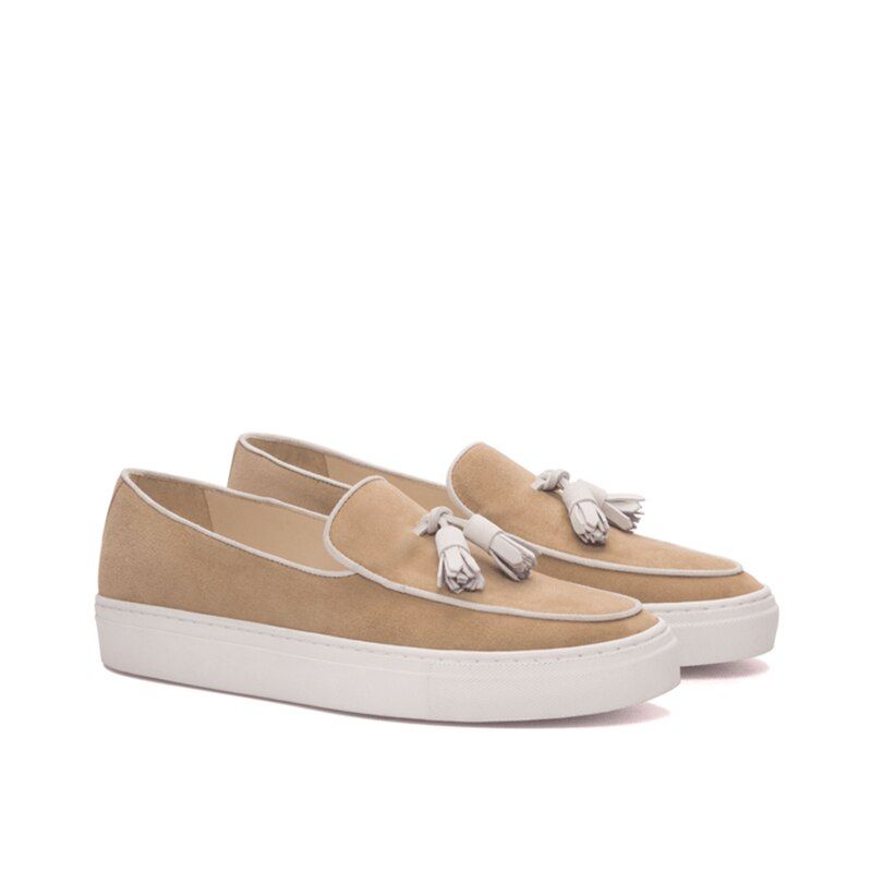 2022 New Loafers Men Shoes Faux Suede Colorblock Classic Mocassin Man Party  All-match Tassel Fashion Casual Shoes KB502