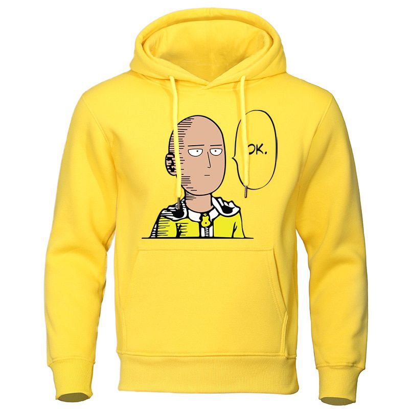 One Punch Man Hoodies Saitama Sensei Japan Anime Men Sweatshirts Autumn Winter Tops Casual Tracksuit Warm Male Pullovers