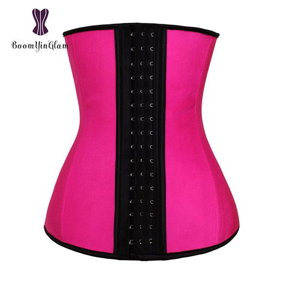Plus Size 3 Hooks 9 Steel Boned Slimming Belly Belt Waist Cincher Women Shaper Corset Latex Waist Trainer 2840#