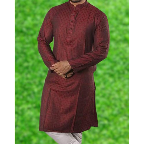 Stylish Panjabi For Men-Red - Panjabi
