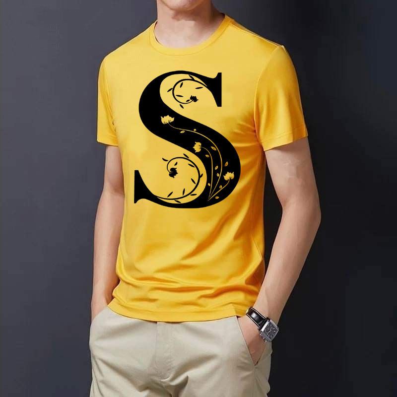 Alphabet Letter "S" T-Shirt For Men's - T Shirt For Man