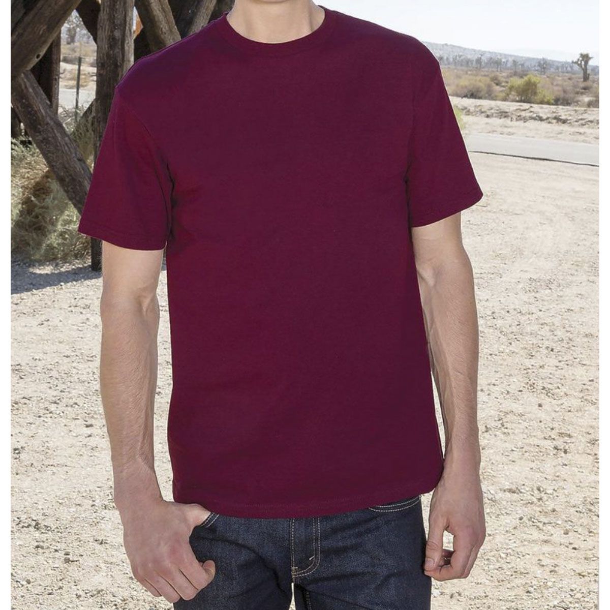 Men's Summer Wearable Maroon Color T-Shirts