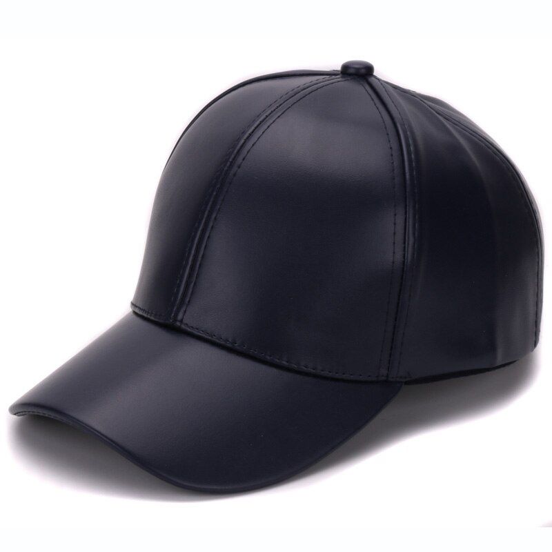 HATLANDER Classic Plain PU baseball cap fashion blank no leather cap and hat for men and