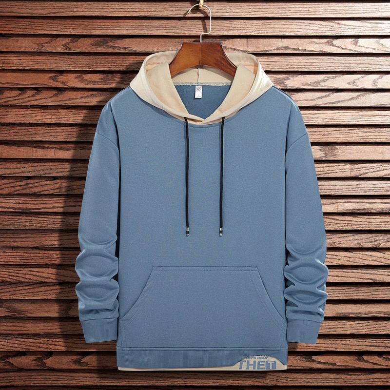 Men Spring Autumn Solid Color Casual Hoodies Sweatshirts Men Fashion Harajuku Streetwear Hoodie Sweatshirt  Hop Tops