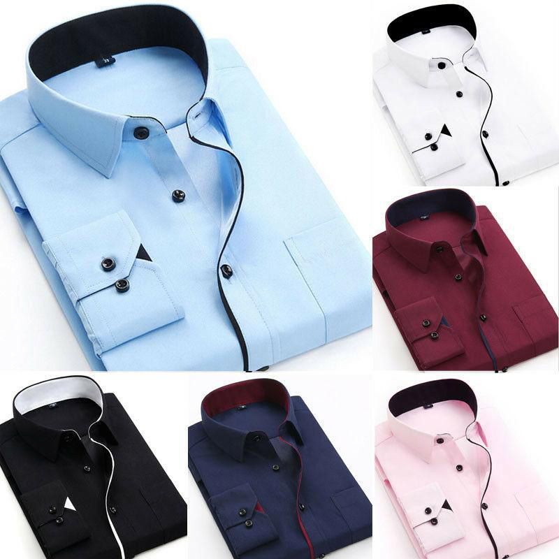 Casual Slim Fit Long Sleeve Stylish Dress Shirts Top