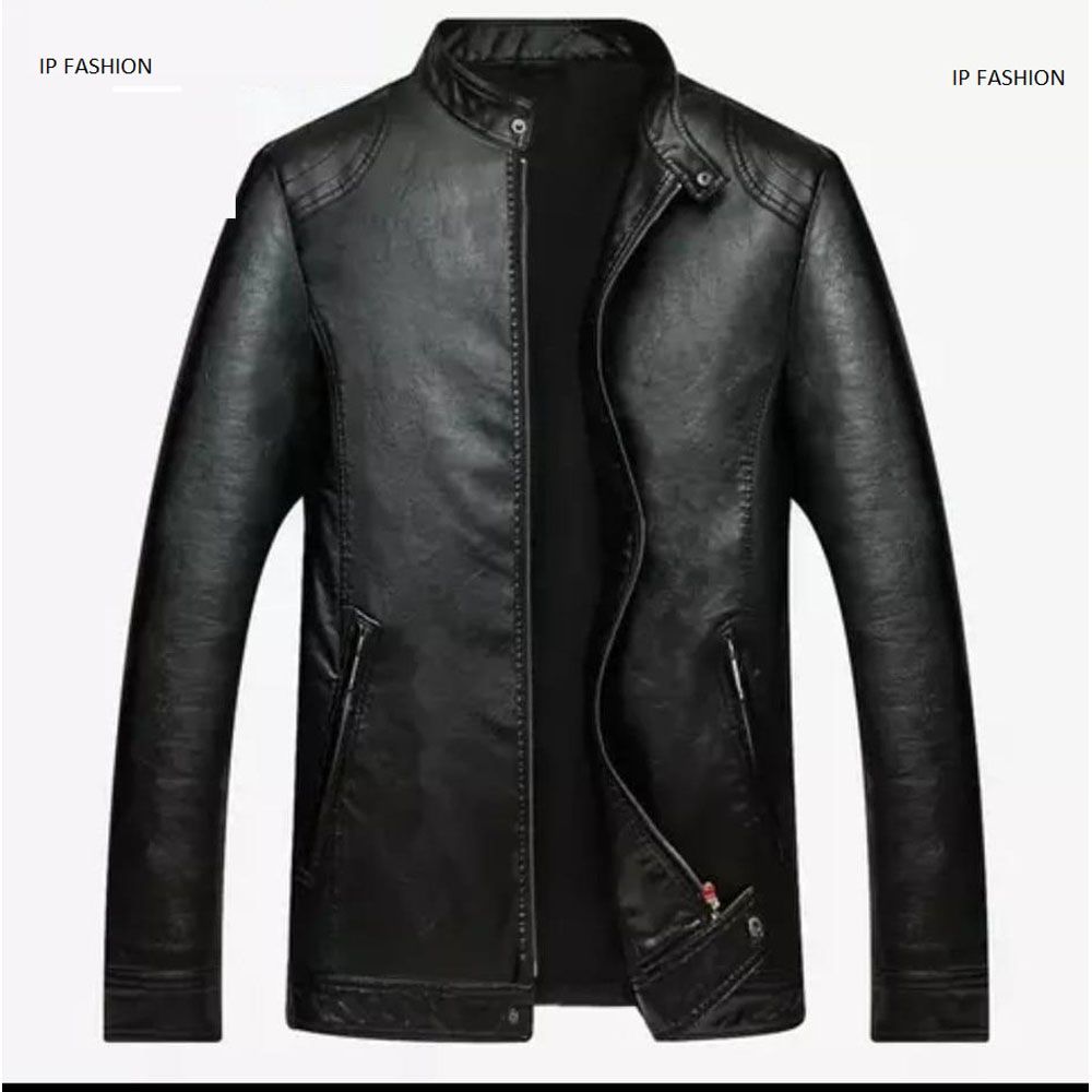 Black  Leather Jacket For Men