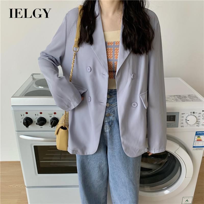 IELGY medium-length long-sleeved casual fashion thin Korean version casual sun protection loose multi-color suit jacket