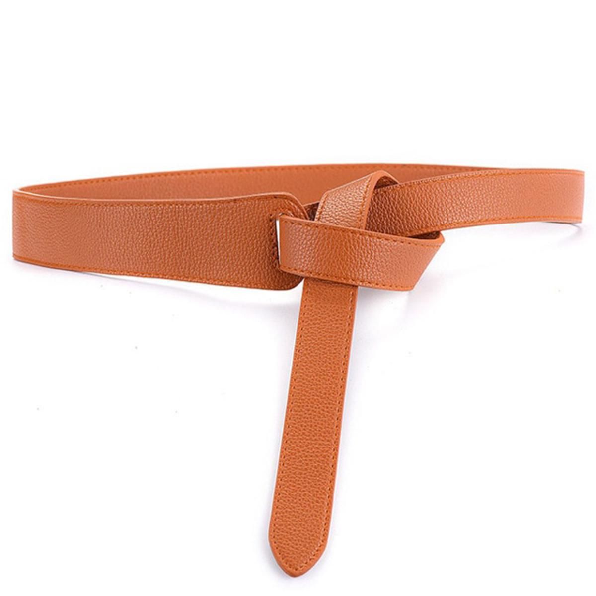 Best YBT Women Belt Imitation Leather Knot Buckle Waist Seal Ladies Fashion Simple Students Summer Garment Decorative Belt