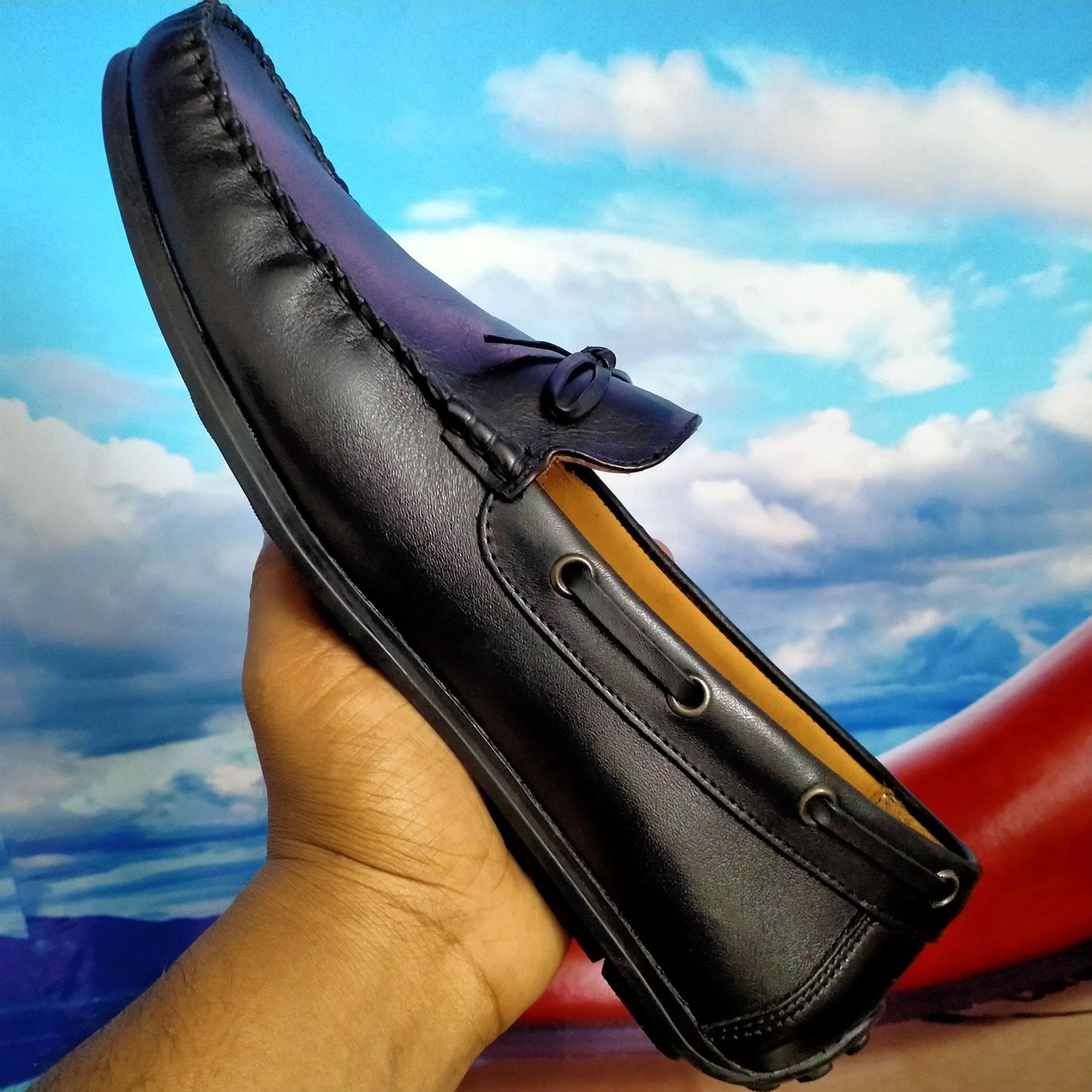 Corium Leather Brown Moccasins