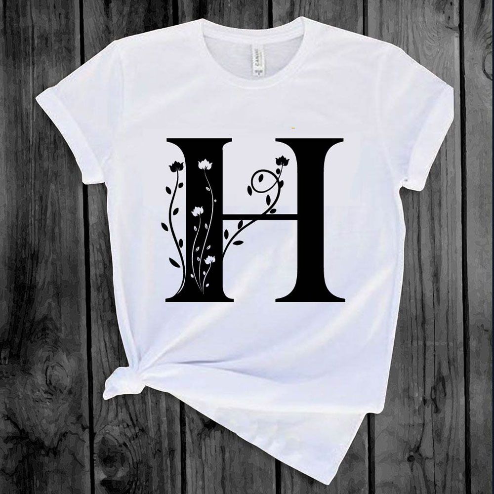 Alphabet Letter "H" T-Shirt - T Shirt For Man - T Shirt For Man - T Shirt - T Shirt For Man - T Shirt