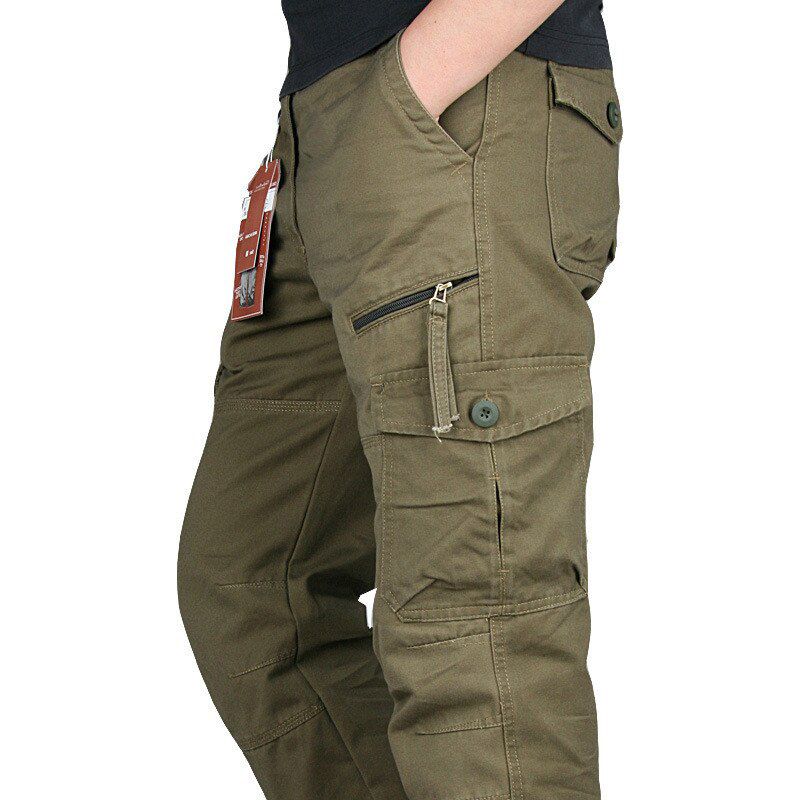 ICPANS Tactical Pants Men   Black Cotton ix9 Zipper Streetwear Autumn Overalls Cargo Pants Men  style