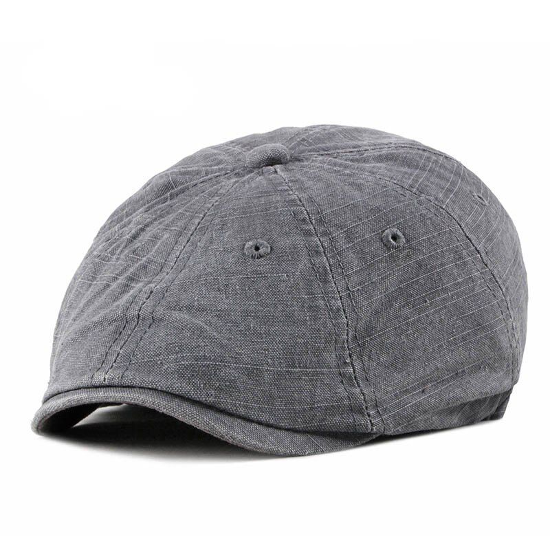 Fibonacci Fashion Hats Washed Cotton Octagonal Ivy Hat Panel Flat Cabbie Newsboy Cap
