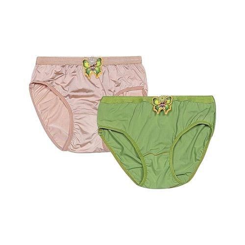 Olive and Tan Cotton Panties For Women - 2pcs