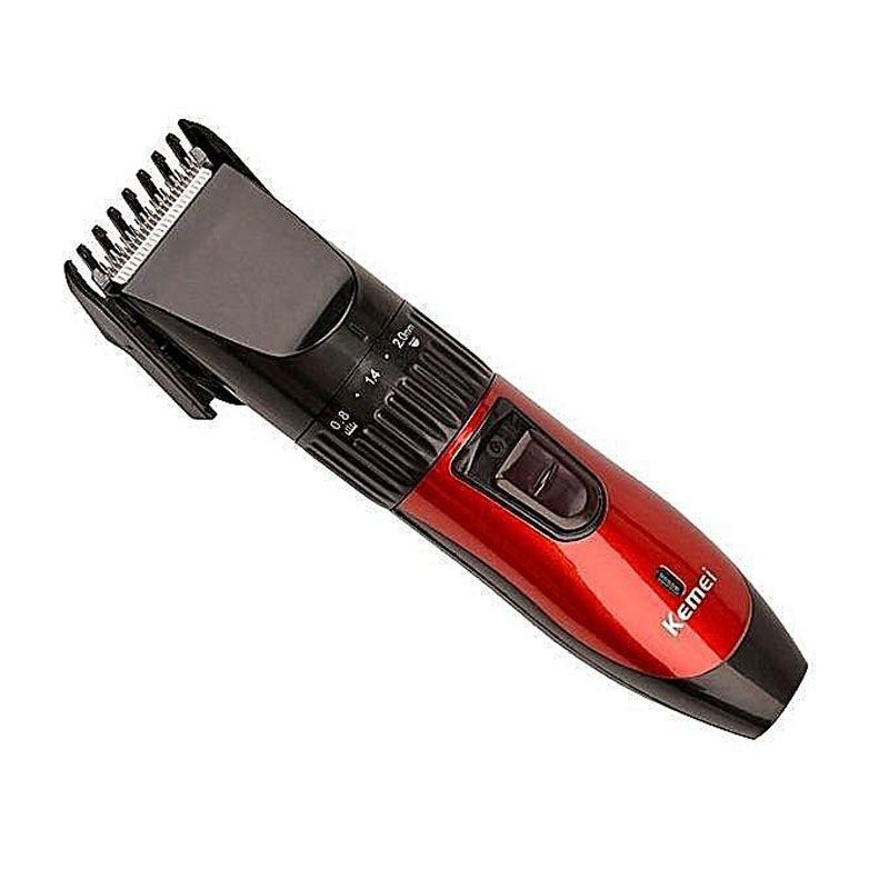 KM 730 Rechargeable Hair Trimmer - Red & Black