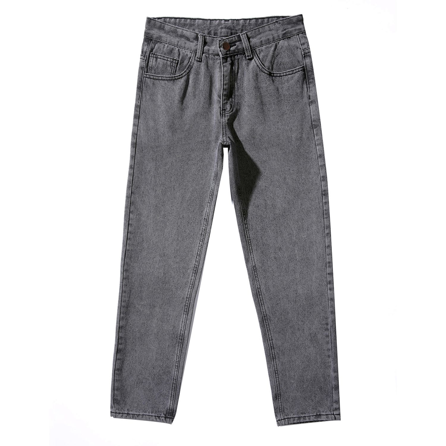 Denim Pants Skin-friendly Casual Straight Leg Men Trousers