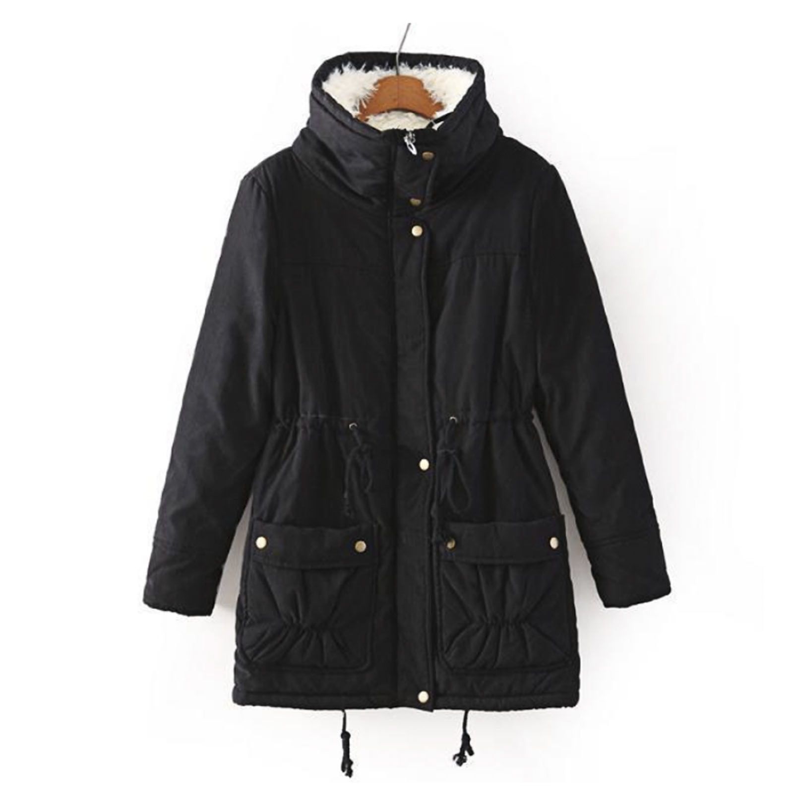 Women Winter Coat Long-sleeved Easy to Clean Women Winter Coat