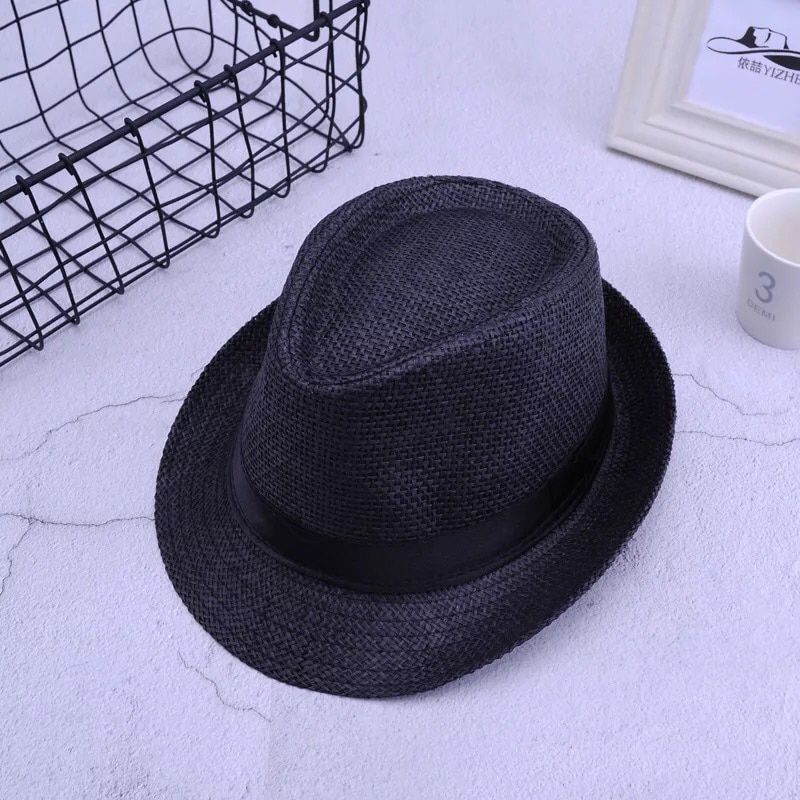 Retro Straw Fedoras Top Jazz Hat Spring Summer Bowler Hats Cap Classic Version Hats Casual Hat For Men W