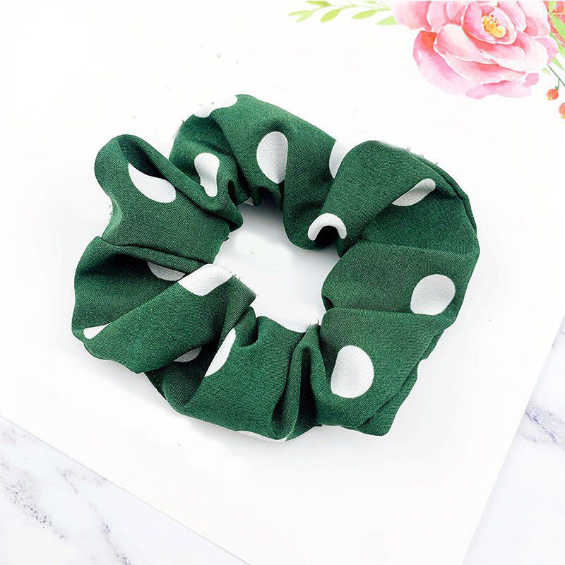 Vintage Leopard Zebra Pattern Hair Rope Women Corduroy Scrunchies Polka Dot Hair Ties Elastic Hairbands Ladies Hair Accessories