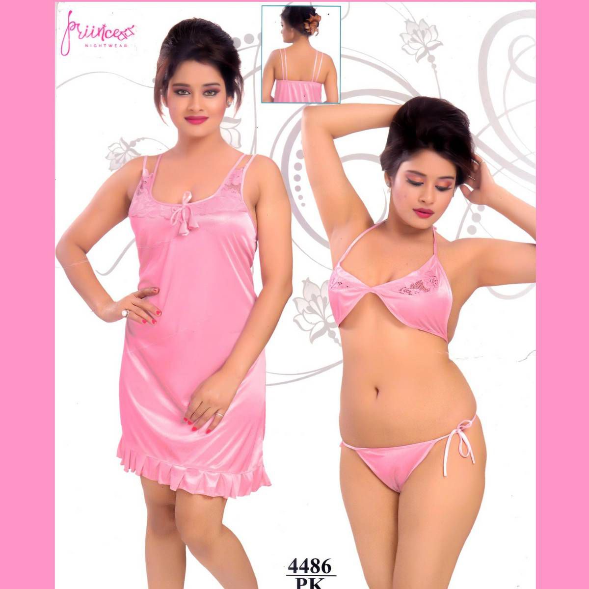 Night Dress (Nightly) 3 Part - Night Dress For Women