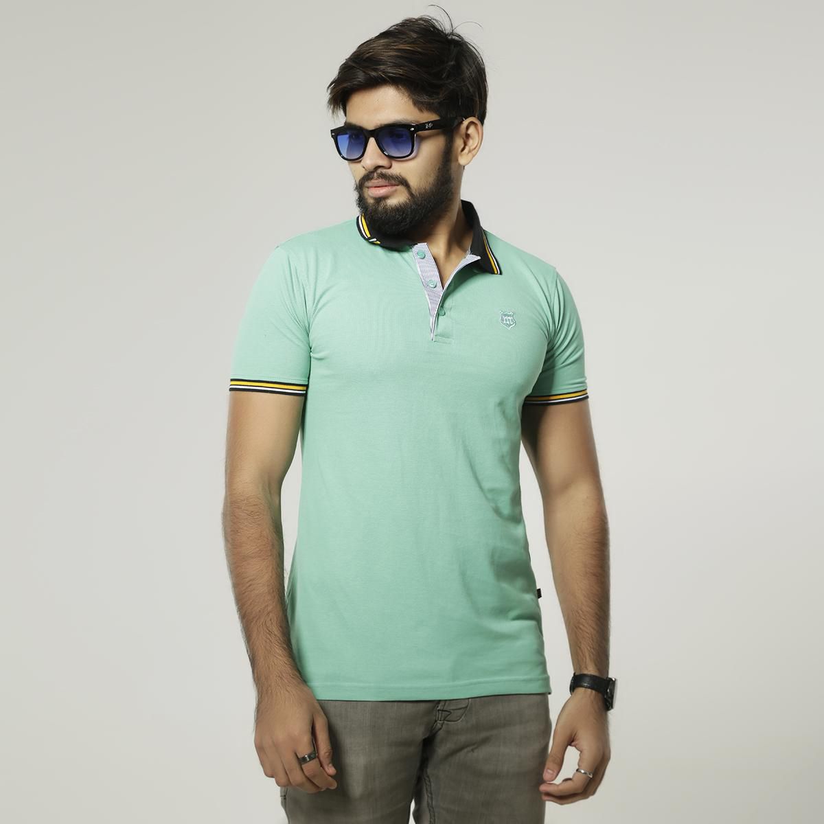 Aqua Cotton Casual Polo Shirt for Men
